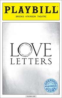 Love Letters Limited Edition Official Opening Night Playbill 